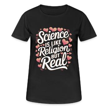 Athéisme, athée, anti-religion, agnostique - T-shirt respirant Femme - noir - Devant - AI Model Female 172 light (172cm)