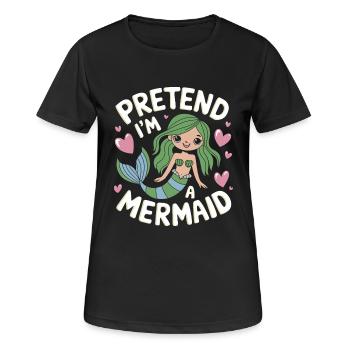 Sirène Fable Sirènes Conte de fées - T-shirt respirant Femme - noir - Devant - AI Model Female 172 light (172cm)