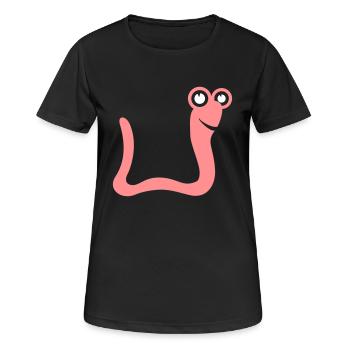 Worm snake - Women's Breathable T-Shirt - black - Front - AI Model Female 172 light (172cm)