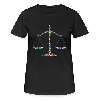 rechtsanwalt anwalt lawyer judge richter law justi - Frauen T-Shirt atmungsaktiv - Schwarz - Vorne - AI Model Female 172 light (172cm)