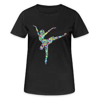 ballerina ballett dance dancer tanz taenzer yoga49 - Frauen T-Shirt atmungsaktiv - Schwarz - Vorne - AI Model Female 172 light (172cm)