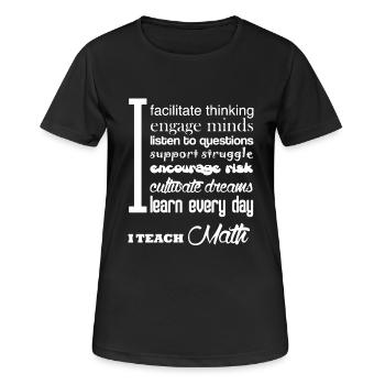 Mathe Lehrer Shirt - Frauen T-Shirt atmungsaktiv - Schwarz - Vorne - AI Model Female 172 light (172cm)