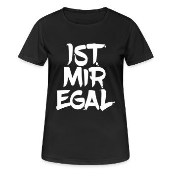 Ist mir egal - Frauen T-Shirt atmungsaktiv - Schwarz - Vorne - AI Model Female 172 light (172cm)