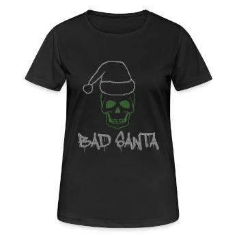 Bad Santa - Frauen T-Shirt atmungsaktiv - Schwarz - Vorne - AI Model Female 172 light (172cm)