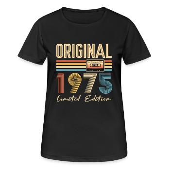 50e anniversaire 50 ans original 1975 - T-shirt respirant Femme - noir - Devant - AI Model Female 172 light (172cm)