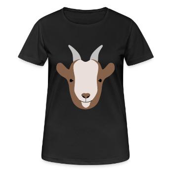 Biquette - Frauen T-Shirt atmungsaktiv - Schwarz - Vorne - AI Model Female 172 light (172cm)