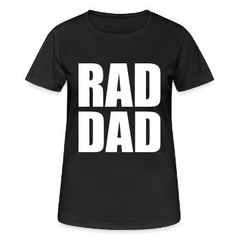 Rad dad - Frauen T-Shirt atmungsaktiv - Schwarz - Vorne - AI Model Female 172 light (172cm)