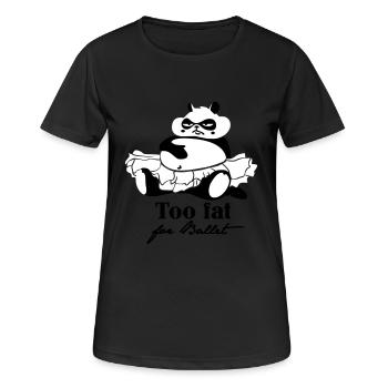 Too fat for ballett - Frauen T-Shirt atmungsaktiv - Schwarz - Vorne - AI Model Female 172 light (172cm)