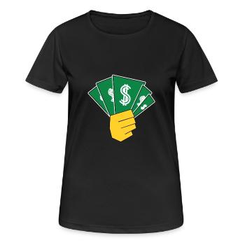 Money - Women's Breathable T-Shirt - black - Front - AI Model Female 172 light (172cm)