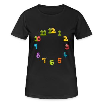 clock time clock time hourglass hourglass94 - Women's Breathable T-Shirt - black - Front - AI Model Female 172 light (172cm)