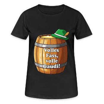 Volles Fass, volle Gaudi ! - Frauen T-Shirt atmungsaktiv - Schwarz - Vorne - AI Model Female 172 light (172cm)