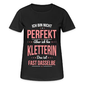 Je ne suis pas parfait, mais je suis un grimpeur - T-shirt respirant Femme - noir - Devant - AI Model Female 172 light (172cm)