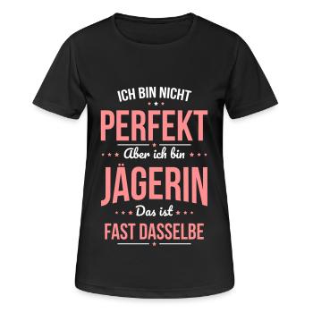 I'm not perfect, but I'm a hunter - Women's Breathable T-Shirt - black - Front - AI Model Female 172 light (172cm)