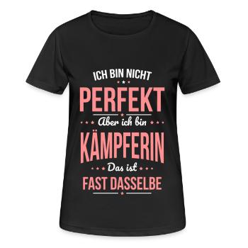 I'm not perfect, but I'm a fighter - Women's Breathable T-Shirt - black - Front - AI Model Female 172 light (172cm)
