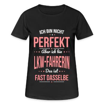 Je ne suis pas parfait, mais je suis chauffeur de camion - T-shirt respirant Femme - noir - Devant - AI Model Female 172 light (172cm)