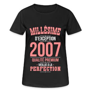 18th Anniversary - Exceptional Vintage 2007 - Women's Breathable T-Shirt - black - Front - AI Model Female 172 light (172cm)