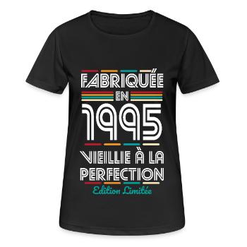 30th Anniversary - Made in 1995 - Women's Breathable T-Shirt - black - Front - AI Model Female 172 light (172cm)