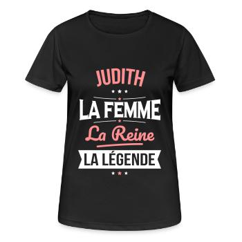 Judith - La Femme - La Reine - La Légende - T-shirt respirant Femme - noir - Devant - AI Model Female 172 light (172cm)
