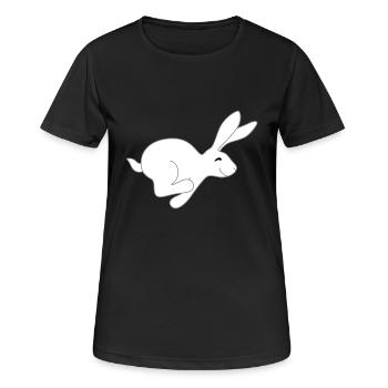 fast bunny - Women's Breathable T-Shirt - black - Front - AI Model Female 172 light (172cm)