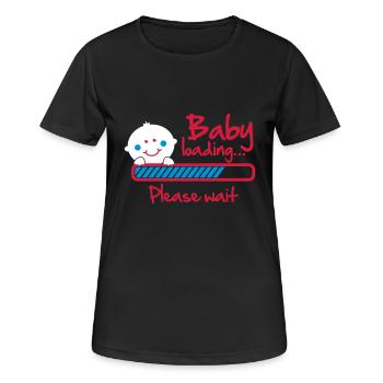 Baby loading - please wait - Women's Breathable T-Shirt - black - Front - AI Model Female 172 light (172cm)