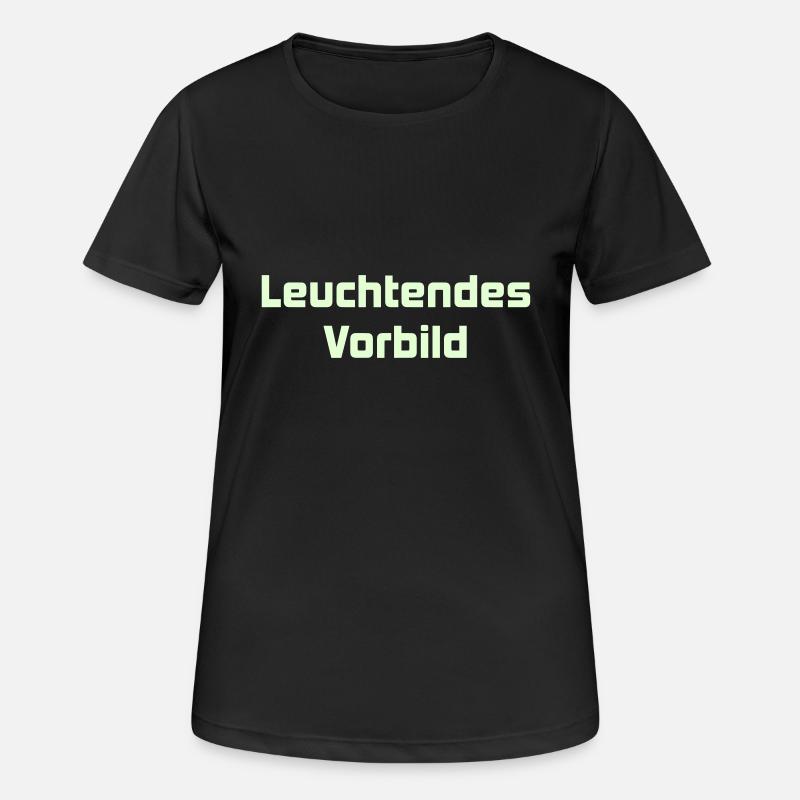 A shining example (two lines) - Women's Breathable T-Shirt - black