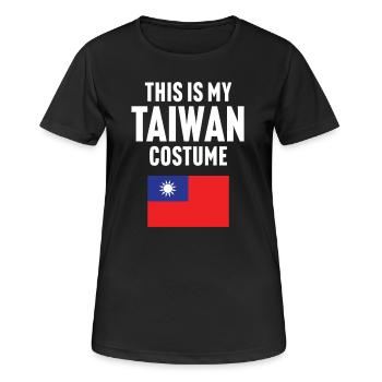 C’est mon costume de Taïwan - T-shirt respirant Femme - noir - Devant - AI Model Female 172 light (172cm)