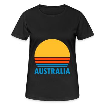 Australia (split sun) - Women's Breathable T-Shirt - black - Front - AI Model Female 172 light (172cm)