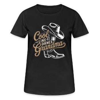 Coole Line Dance Oma. Oma hat Freude am Tanzen - Frauen T-Shirt atmungsaktiv - Schwarz - Vorne - AI Model Female 172 light (172cm)