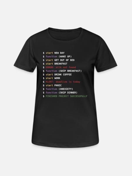 La vie du développeur - T-shirt respirant Femme - noir