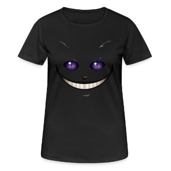 Cheshire Katze - Frauen T-Shirt atmungsaktiv - Schwarz - Vorne - AI Model Female 172 light (172cm)