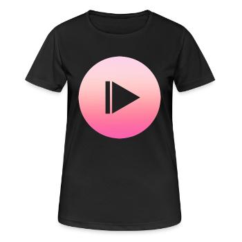Design rose simple et simple - T-shirt respirant Femme - noir - Devant - AI Model Female 172 light (172cm)