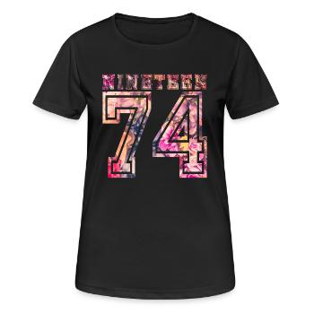 NINETEEN 1974 B - Women's Breathable T-Shirt - black - Front - AI Model Female 172 light (172cm)
