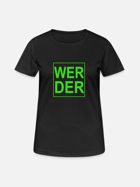 Werder - Frauen T-Shirt atmungsaktiv - Schwarz