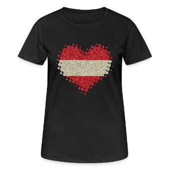 J'adore l'Autriche - la tradition de la fierté locale de coeur - T-shirt respirant Femme - noir - Devant - AI Model Female 172 light (172cm)