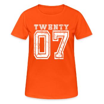 vingt 2007 - T-shirt respirant Femme - orange néon - Devant - AI Model Female 172 dark (172cm)