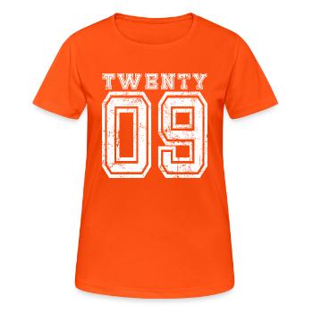 Twenty 2009 - Women's Breathable T-Shirt - neon orange - Front - AI Model Female 172 dark (172cm)