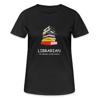 Bücherei Bibliothekarin Bibliothek Bibliothekar - Frauen T-Shirt atmungsaktiv - Schwarz - Vorne - AI Model Female 172 light (172cm)