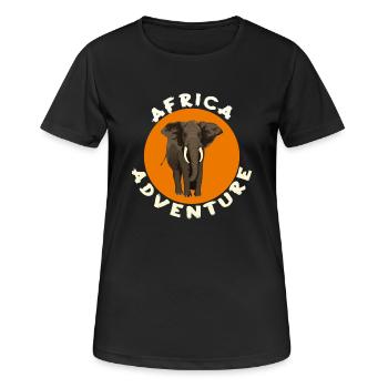 Abenteuer Afrika - Frauen T-Shirt atmungsaktiv - Schwarz - Vorne - AI Model Female 172 light (172cm)