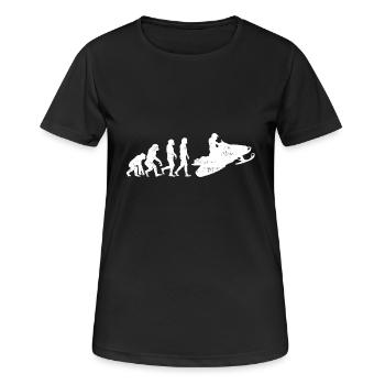 Snowmobile evolution gift snow sledge - Women's Breathable T-Shirt - black - Front - AI Model Female 172 light (172cm)