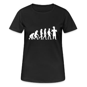 Koch evolution cuisine küche geschenk küchenchef - Frauen T-Shirt atmungsaktiv - Schwarz - Vorne - AI Model Female 172 light (172cm)