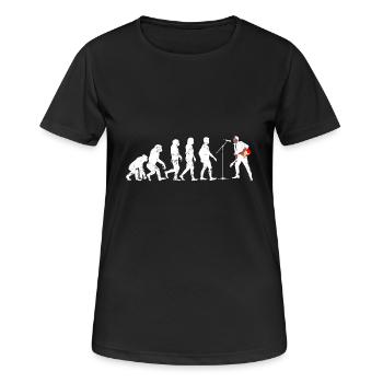 Le chanteur rock cadeau guitare évolution hardrock - T-shirt respirant Femme - noir - Devant - AI Model Female 172 light (172cm)