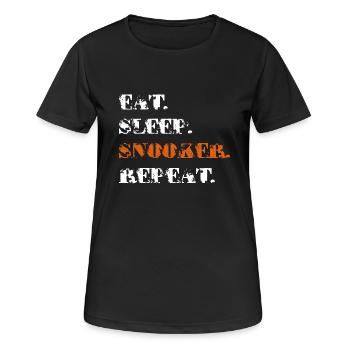 snooker - Women's Breathable T-Shirt - black - Front - AI Model Female 172 light (172cm)