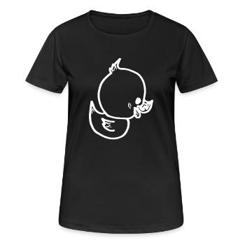 ente - entchen - Frauen T-Shirt atmungsaktiv - Schwarz - Vorne - AI Model Female 172 light (172cm)