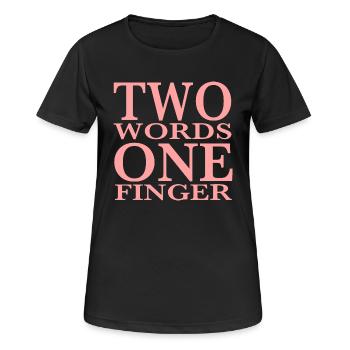 Un doigt Deux mots | Un doigt Deux mots - T-shirt respirant Femme - noir - Devant - AI Model Female 172 light (172cm)