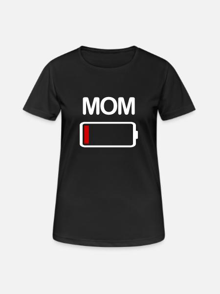 MOM Batterij leeg - Dame T-shirt svedtransporterende - sort
