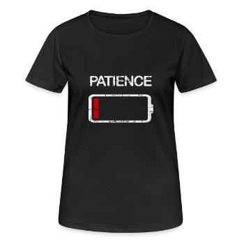 Akku leer Patience brushed - Frauen T-Shirt atmungsaktiv - Schwarz - Vorne - AI Model Female 172 light (172cm)