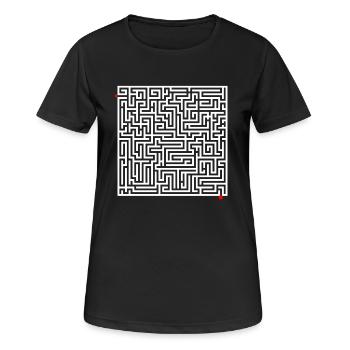 Maze puzzle - Women's Breathable T-Shirt - black - Front - AI Model Female 172 light (172cm)