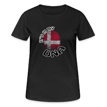 Geschenk Its in my dna dns roots Daenemark - Frauen T-Shirt atmungsaktiv - Schwarz - Vorne - AI Model Female 172 light (172cm)