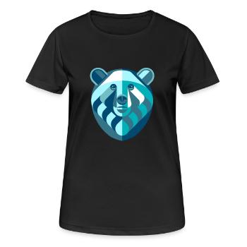 Gardez abstrait blanc bleu - T-shirt respirant Femme - noir - Devant - AI Model Female 172 light (172cm)