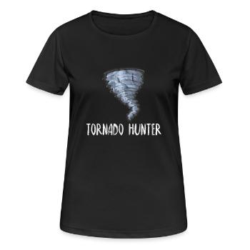 Tornado Hunter Natur Twister Geschenk Idee - Frauen T-Shirt atmungsaktiv - Schwarz - Vorne - AI Model Female 172 light (172cm)